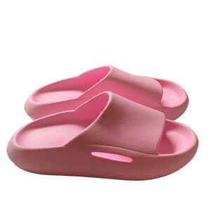 Girls' Pink Slides | Size 1–1.5 | Slip-On Sandals | House Slippers | Non-Slip